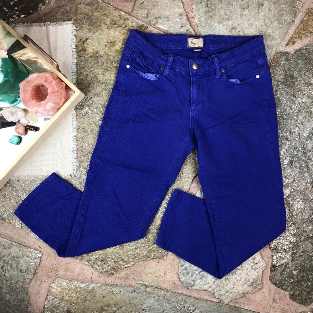 PAIGE Roxie Capri Size 27 Royal Blue Skinny